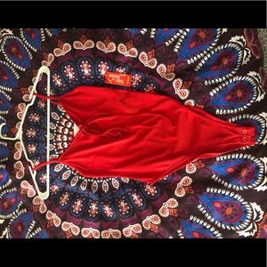 Red bodysuit